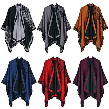 Warm and Cozy Geometric Poncho-Your Soul Place